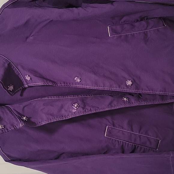 Eileen Fisher Purple Organic Cotton Hemp Boho Jacket Size Medium - Picture 9 of 13